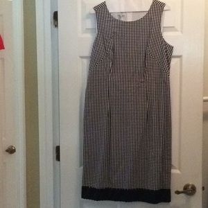 Talbots Cotton lined gingham dress size 12